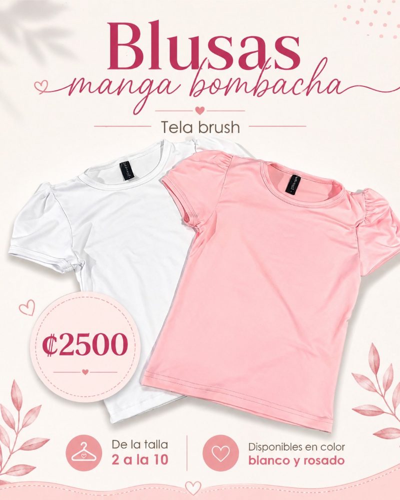 Blusas manga bombacha