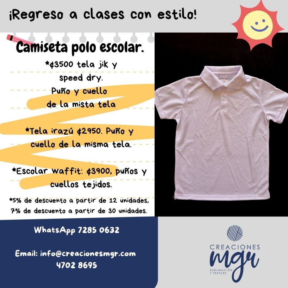 Camisetas polo escolar