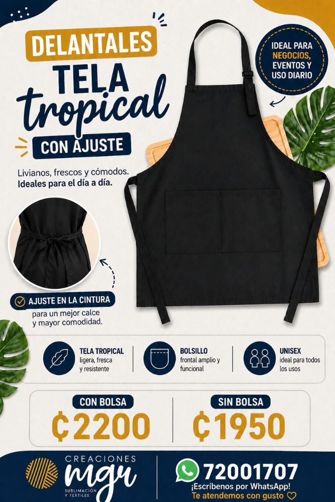 Delantal tela tropical